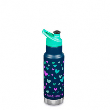 Vattenflaska Isolerad 355ml Kid Classic Narrow, Hearts - Klean Kanteen