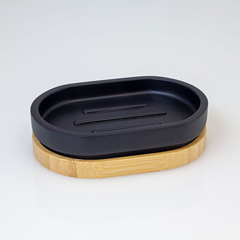 Tvålkopp Wood svart