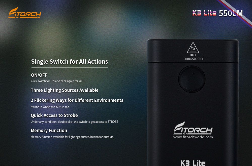 Lampa EDC K3 Lite, Fitorch - 6