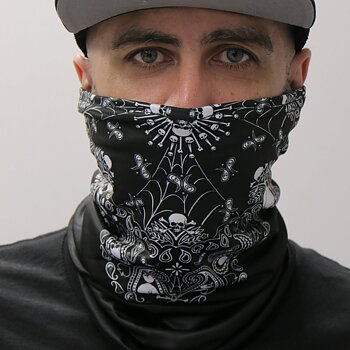 Skull Paisley Neck Gaiter Mask.