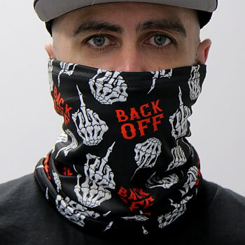 Back Off Finger Neck Gaiter Mask.