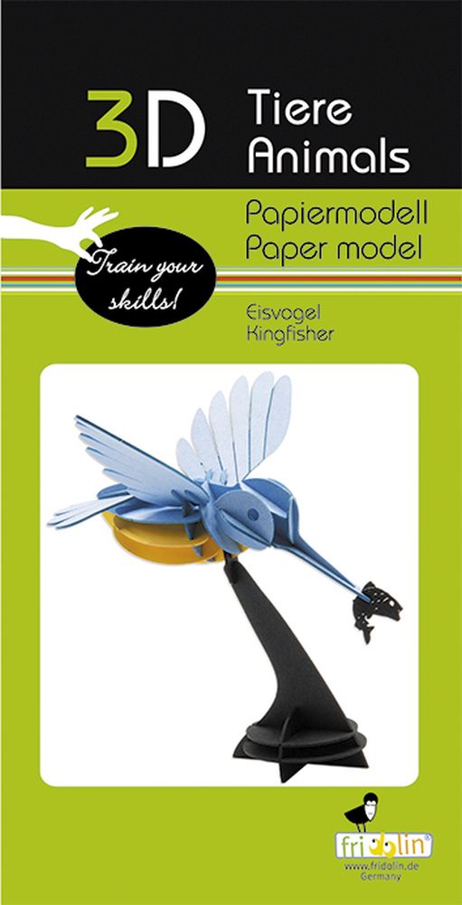 3D-pappersmodell, Kungsfiskare - 2