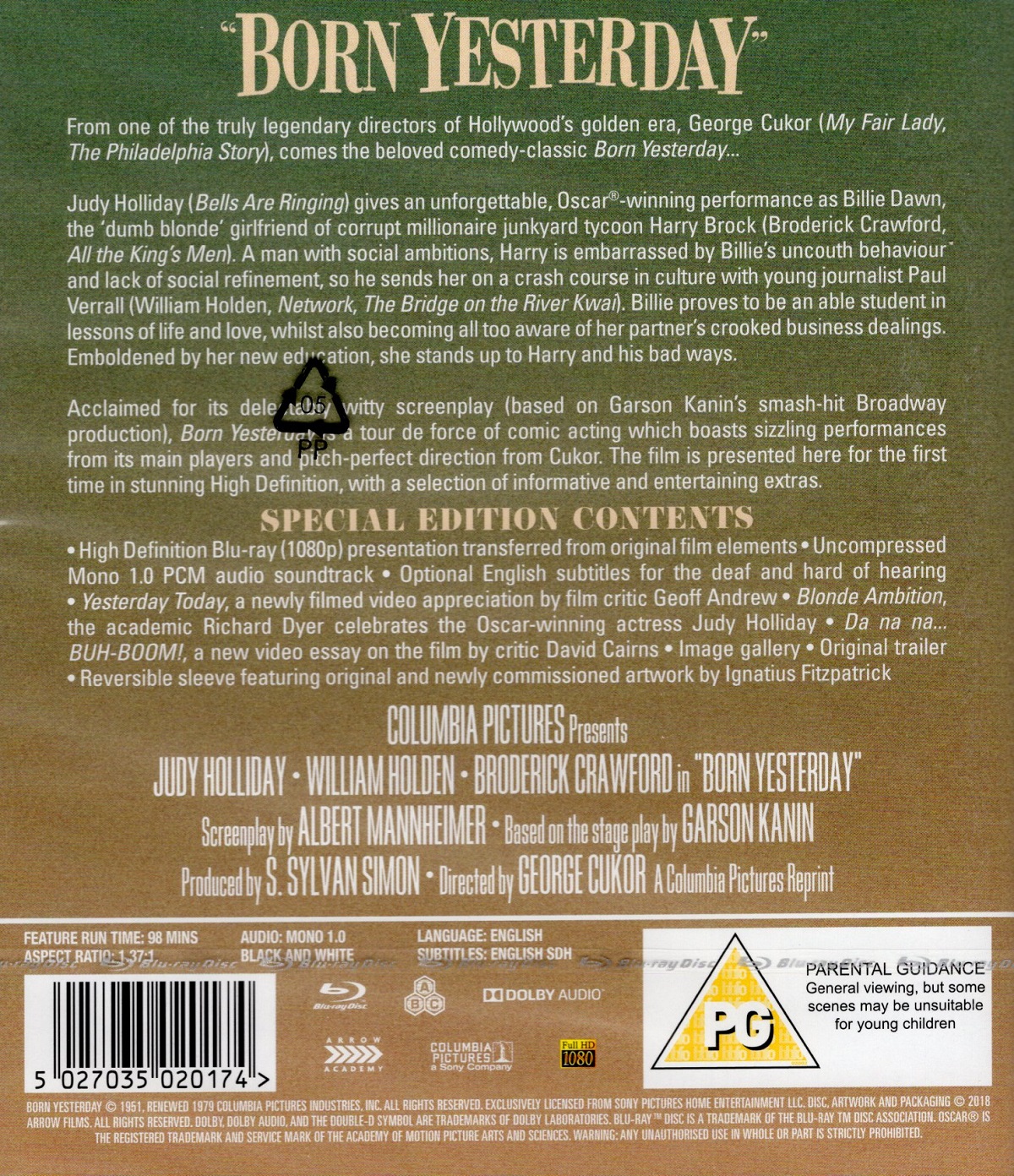 Born Yesterday (ej svensk text) (Blu-ray) - 2