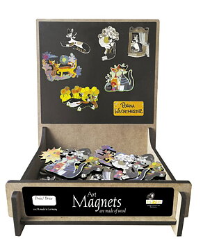 Magneter MDF, Rosina Wachtmeister, Borddisplay med 64 stk.