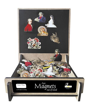 Magneter MDF, Diverse kunstnere, Borddisplay med 64 stk.