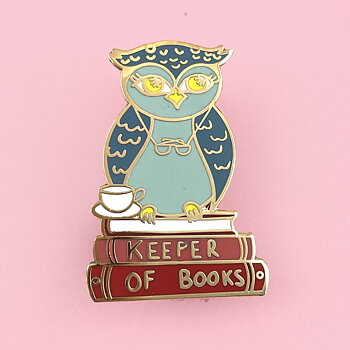Keeper of Books : Enamel Pin 