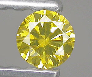 Diamante amarillo canario natural redondo muy raro de 2,8 mm