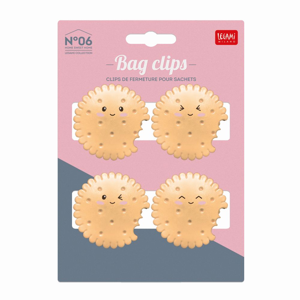 Bag Clips/Påsklämmor, Cookie, 4 st