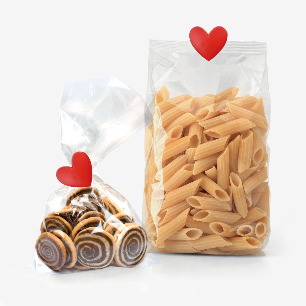 Bag Clips/Påsklämmor, Heart, 6 st - 2