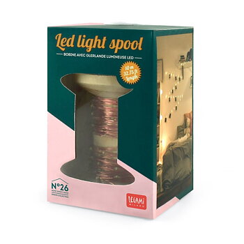 Led light spool, LED-lyskæde på træspole
