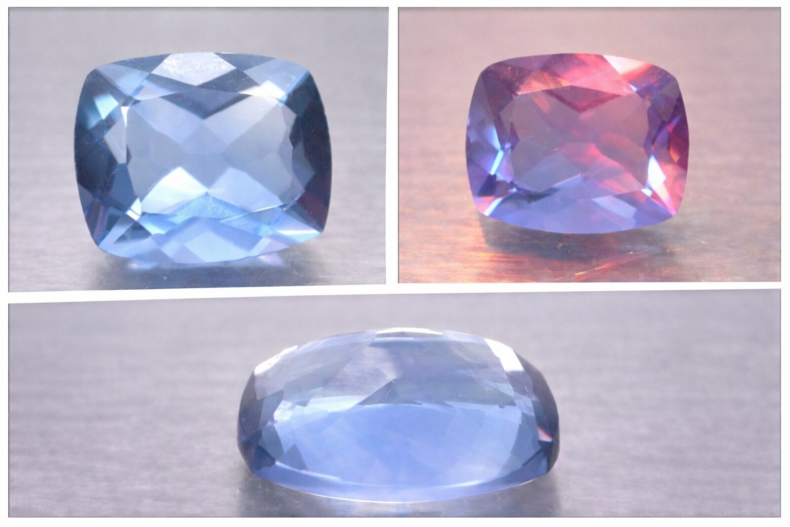 Fluorita de cambio de color natural muy rara de 4,59 ct - 4