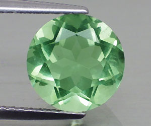 3,21 ct brillante hermosa fluorita verde natural redonda de 9,2 mm