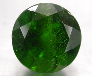 Hermosa piedra preciosa redonda de diópsido de cromo natural de 1,49 quilates de 7 mm - 3