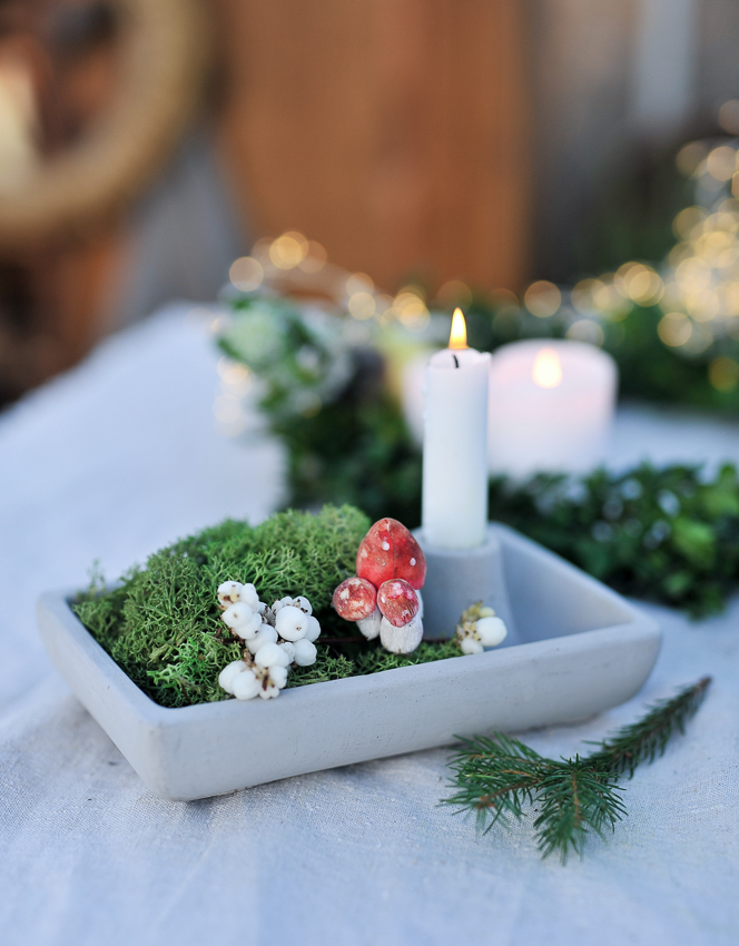 Candlestick - Candle tray - Candle holder - Cement - 4