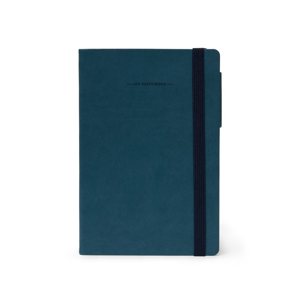 Anteckningsbok, My Notebook, Medium, Rutad, Petrol blue (MYNOT0044)