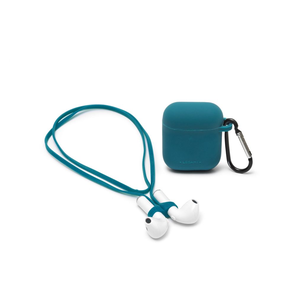 Fodral och sladd till Airpods 1 & 2, Petrol blue - 6