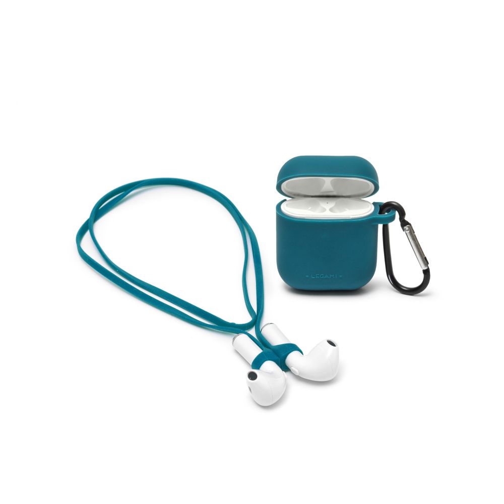 Fodral och sladd till Airpods 1 & 2, Petrol blue - 5