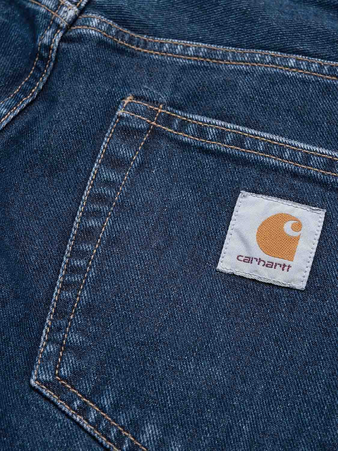 Carhartt WIP - Pontiac Pant Organic Blue Stone Washed - 5