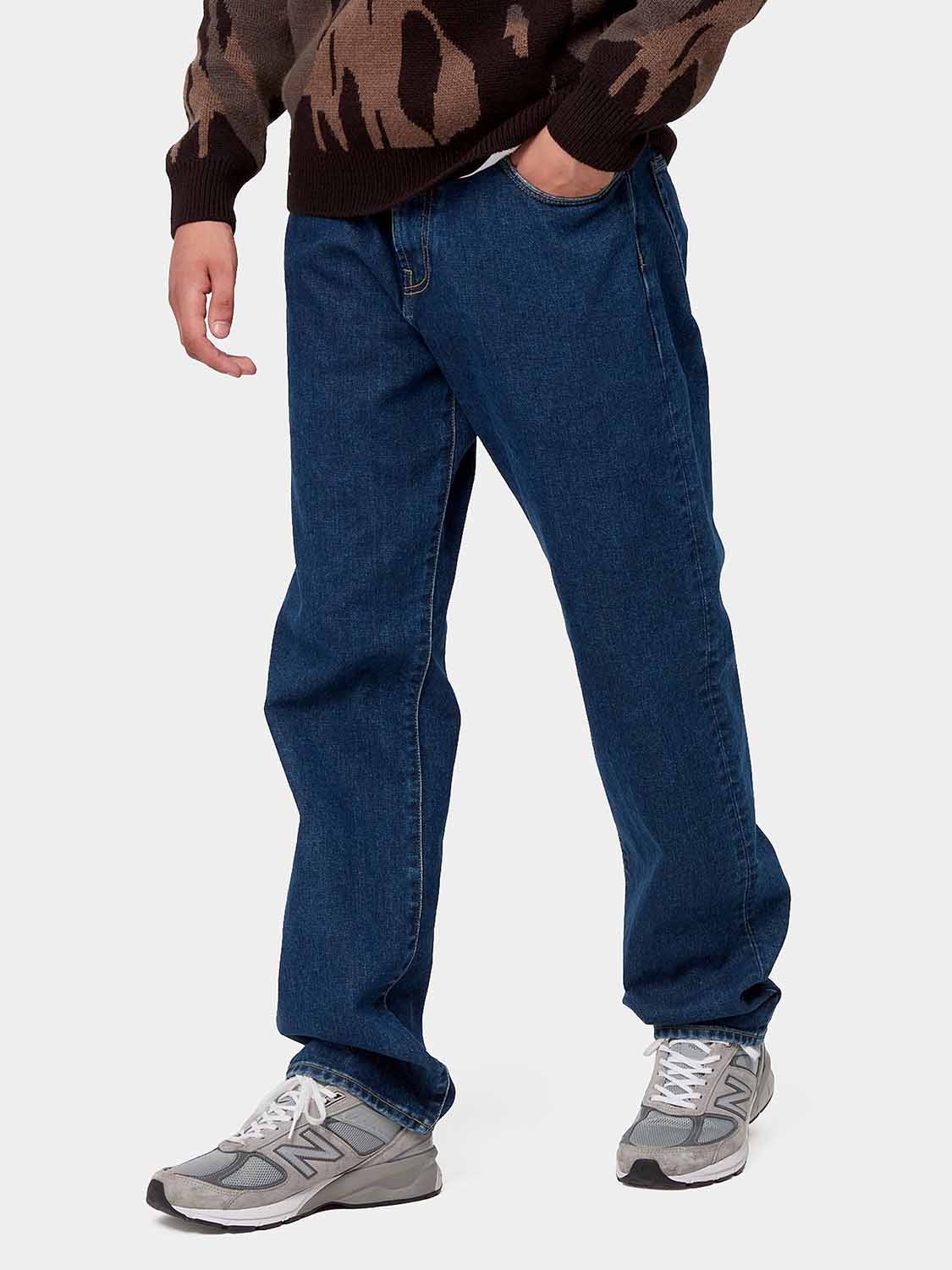 Carhartt WIP - Pontiac Pant Organic Blue Stone Washed - 3