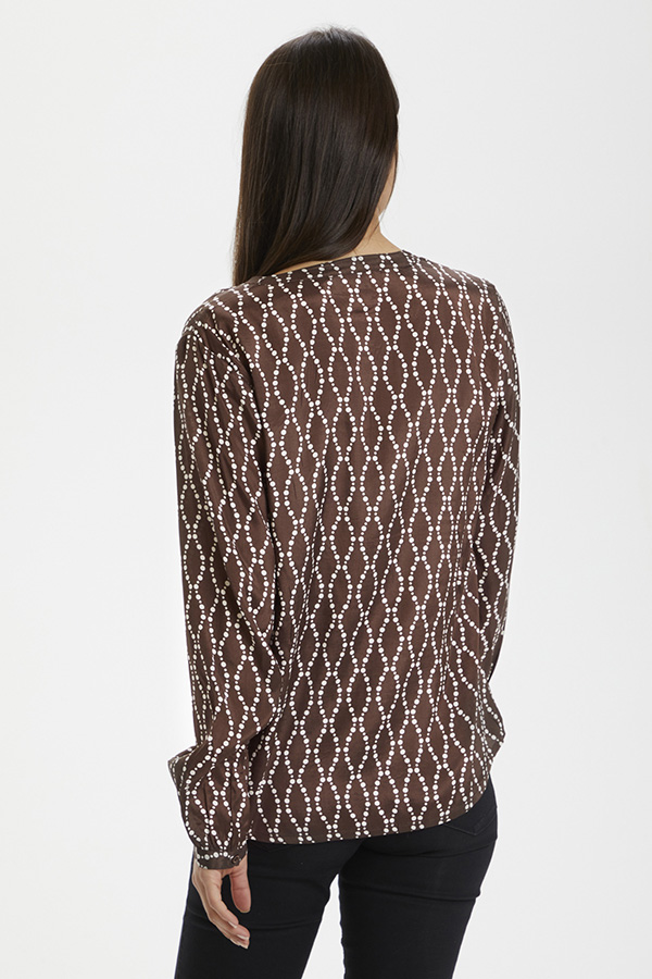 Kaffe - Olan Blouse Shopping bag / Sand Chain Print - 4