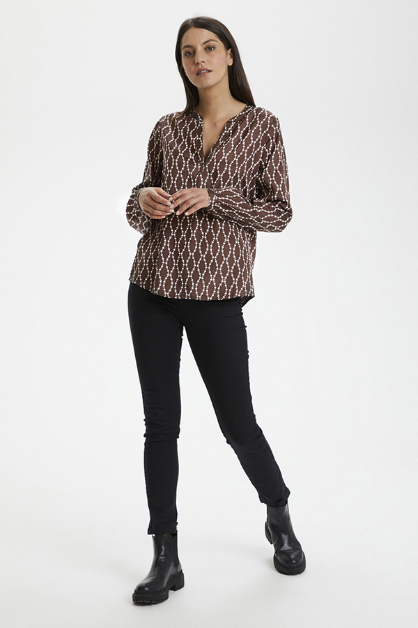 Kaffe - Olan Blouse Shopping bag / Sand Chain Print - 3