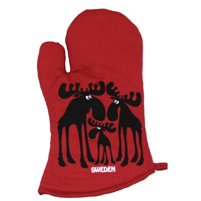 Topfhandschuh Elchtrio rot 2er-Set