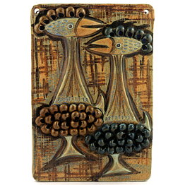Ulla Winblad (1960s) Charming Birds Wall Plaque #276 31 cm