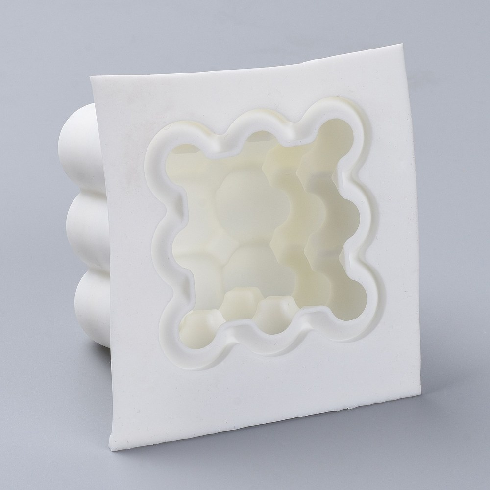 Gjutform  i silikon -  Bubbly square    60mm - 2
