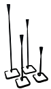 Ljusstake fyrkantig fot 55 cm
