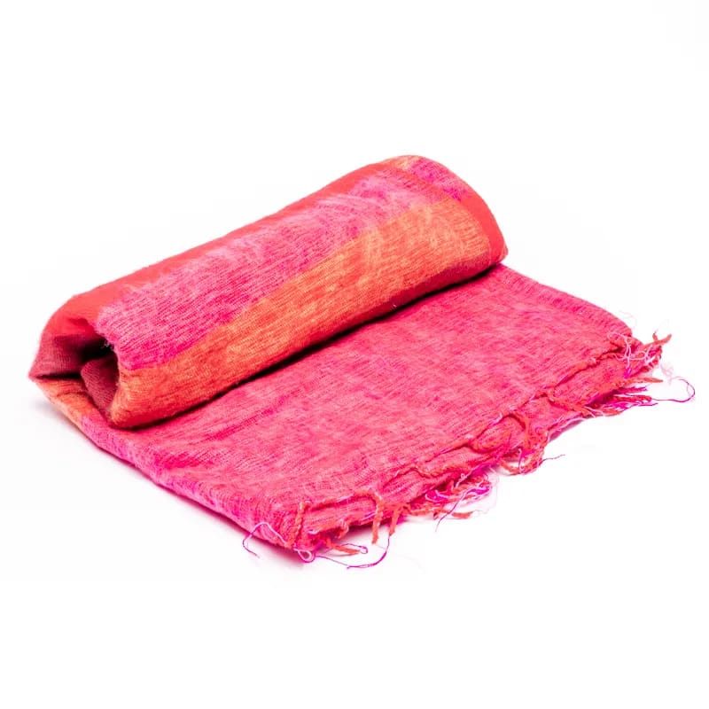 Meditation Shawl Xl Red/Pink/Orange 115X245