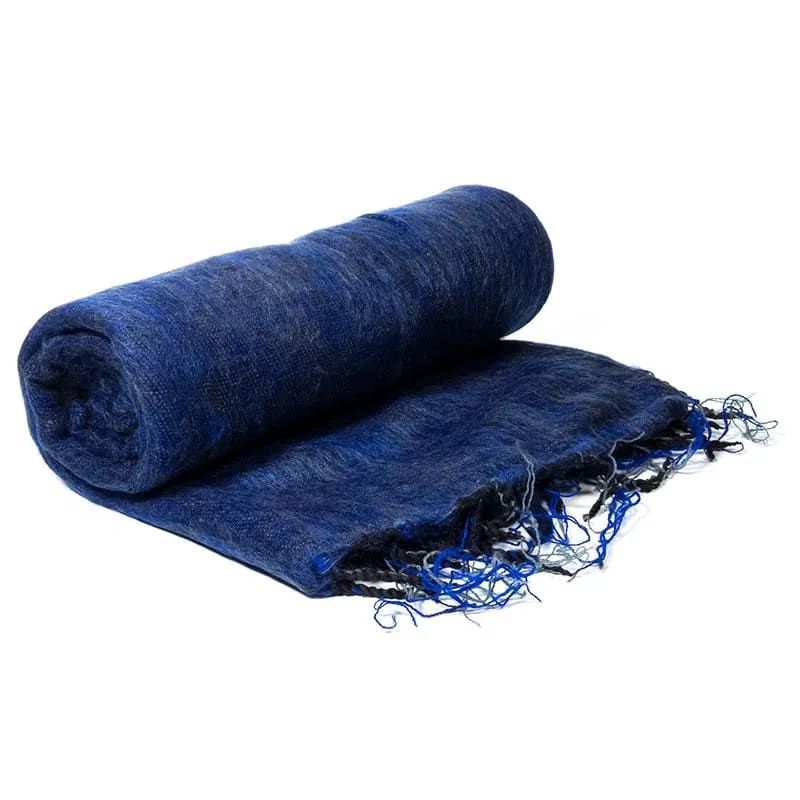 Meditation Pashmina Plain Dark Blue 200X80