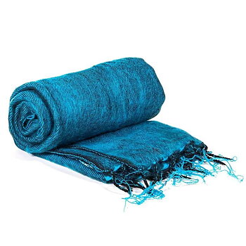 Meditation Shawl Aqua Blue  200X80