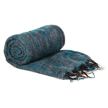 Meditation Shawl Petrol 200X80