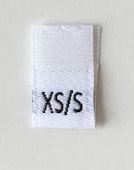 Vit  vävd vikt storlekslapp XS/S