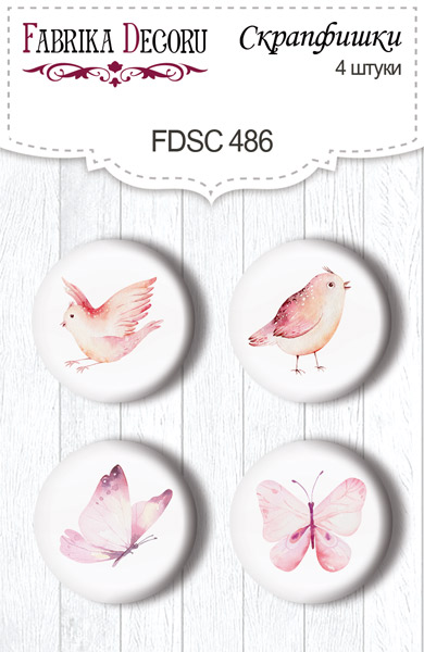 Flair Buttons  Funny Fox Girl 4 st 25 mm