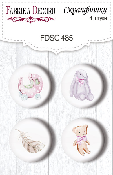 Flair Buttons  Funny Fox Girl  4 st 25 mm