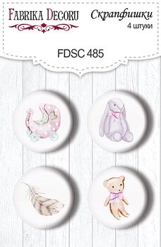 Flair Buttons  Funny Fox Girl  4 st 25 mm
