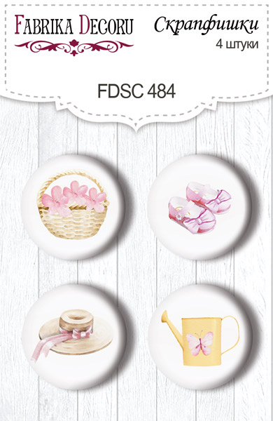 Flair Buttons  Funny Fox Girl 4 st 25 mm