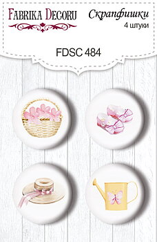 Flair Buttons  Funny Fox Girl 4 st 25 mm