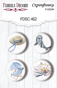 Flair Buttons Memories of the Sea 4 st 25 mm