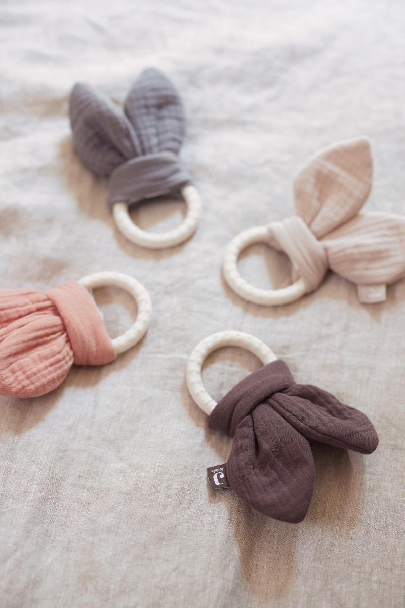 Jollein Bitleksak silikon Bunny ears nougat - 6