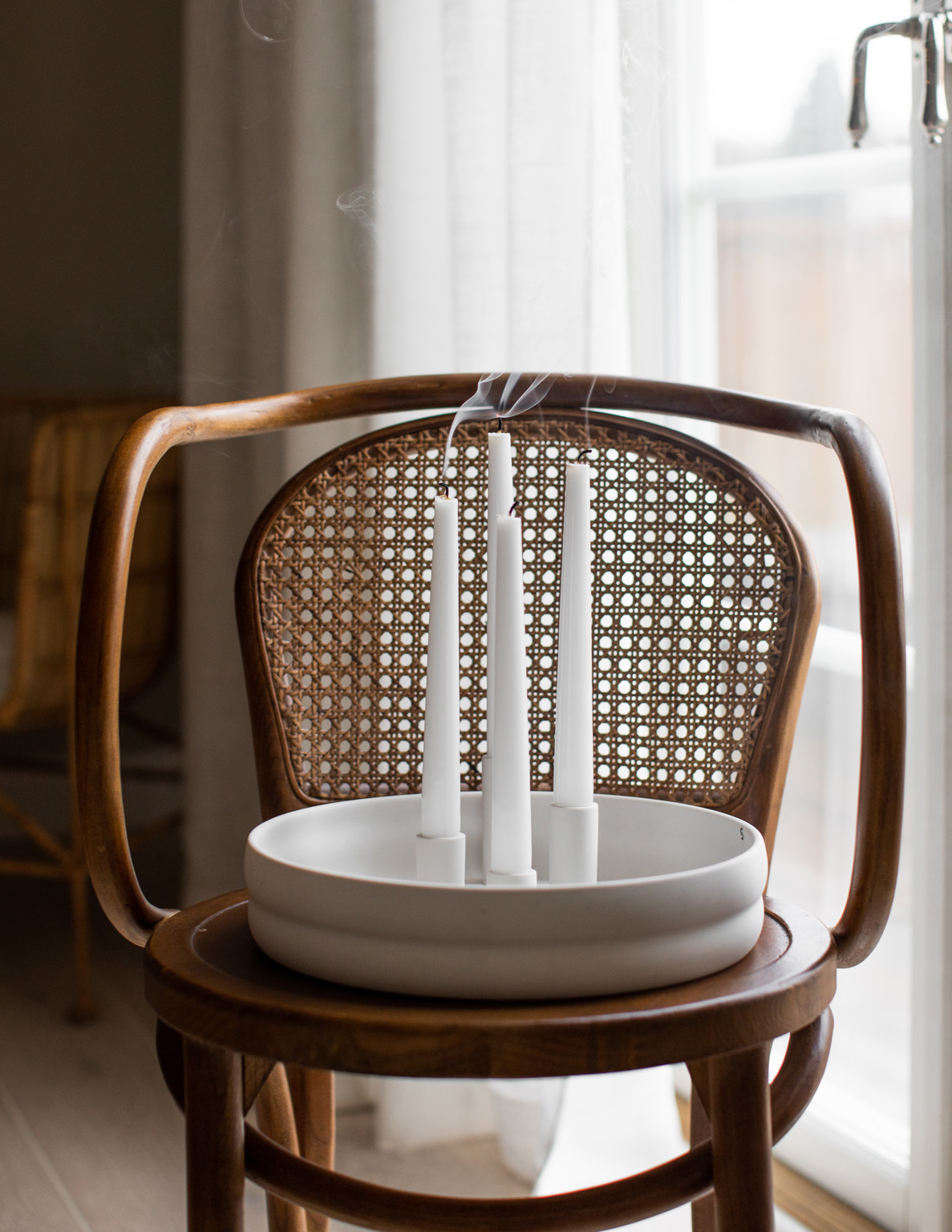 Bolmen - Advent candle holder - Candle holder - White - Ø 30 cm - 3
