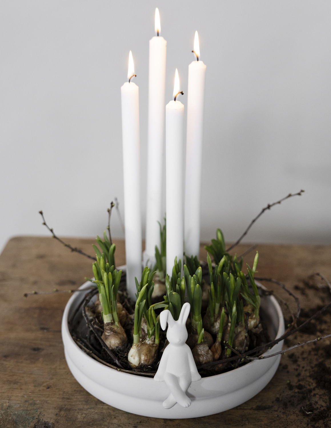 Bolmen - Advent candle holder - Candle holder - White - Ø 30 cm - 13