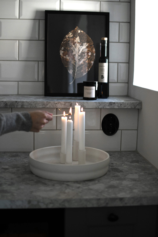 Bolmen - Advent candle holder - Candle holder - White - Ø 30 cm - 8