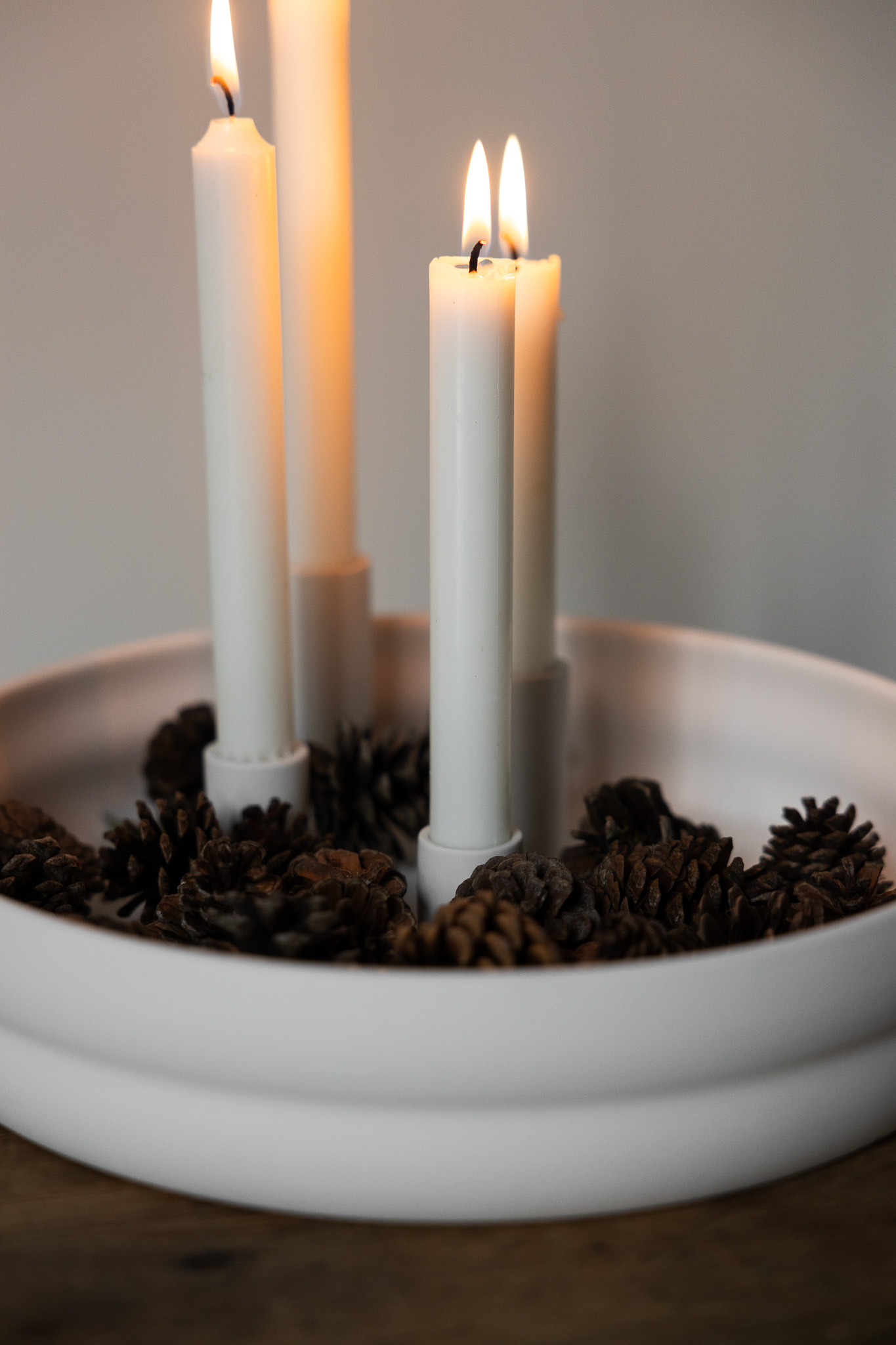 Bolmen - Advent candle holder - Candle holder - White - Ø 30 cm - 12