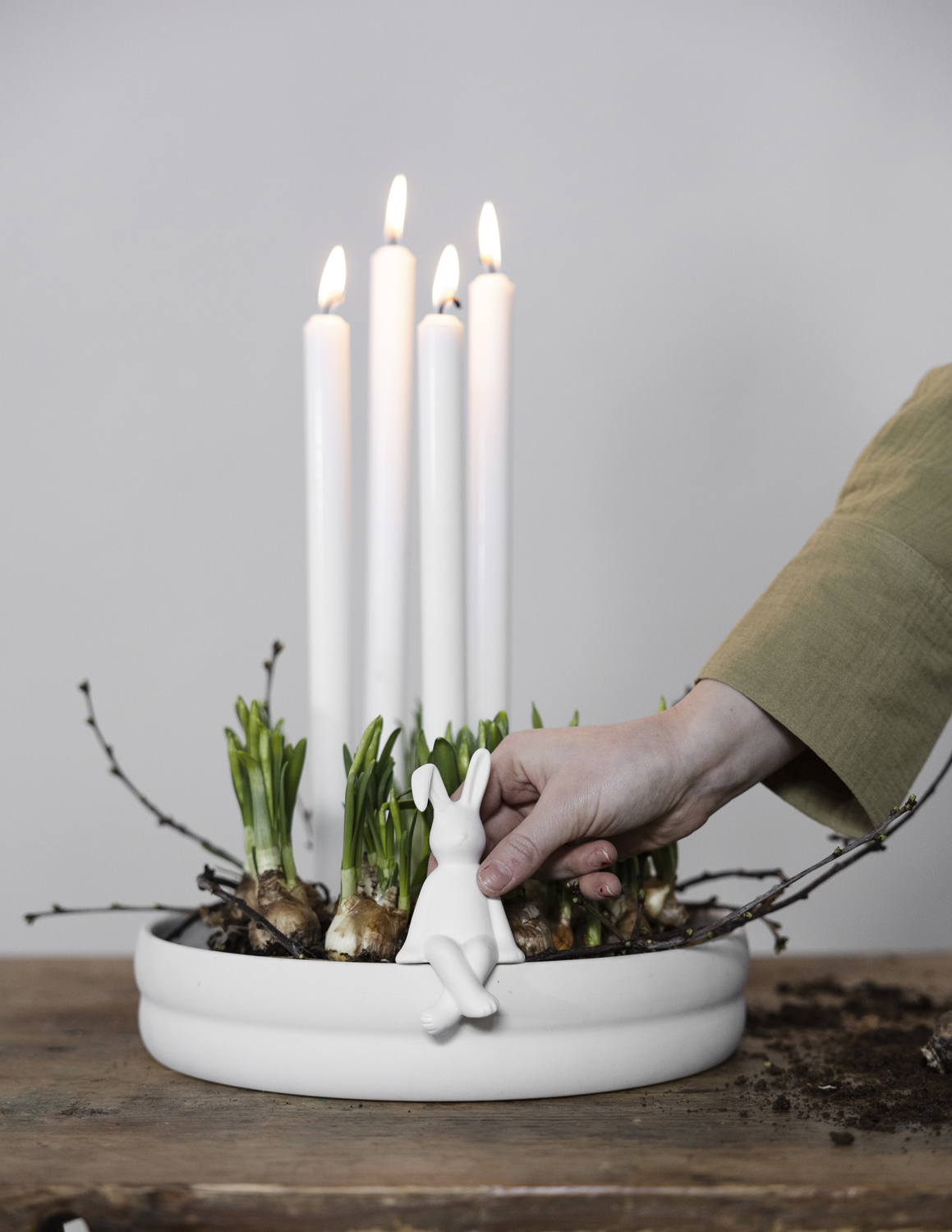 Bolmen - Advent candle holder - Candle holder - White - Ø 30 cm - 18