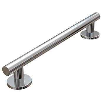 STRAIGHT Contemporary Polished Stainless Steel Grab Rail 18" / 45cm