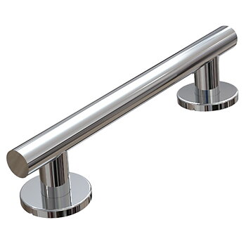 STRAIGHT Contemporary Polished Stainless Steel Grab Rail 12" / 30cm