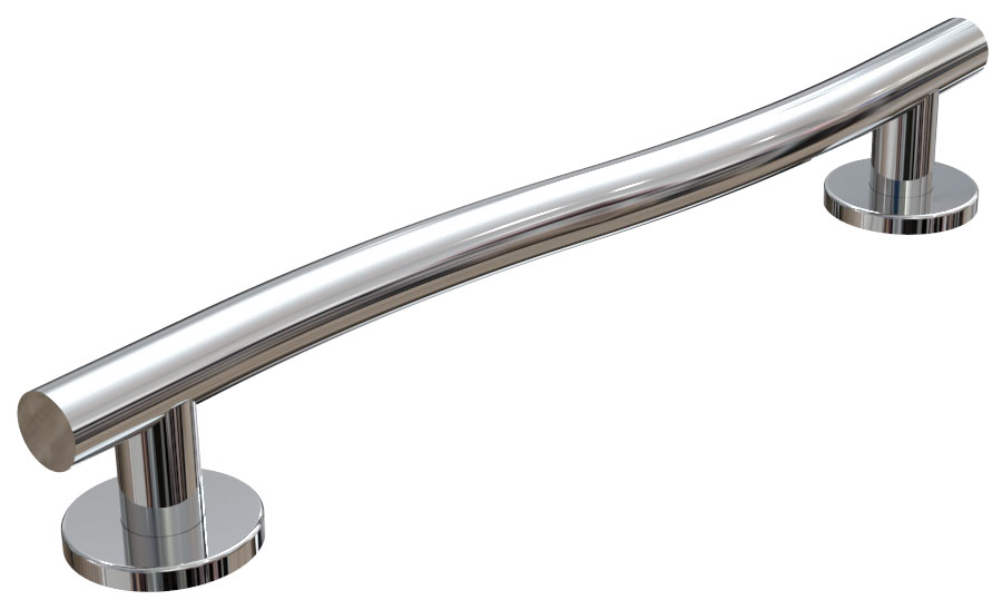WAVE Contemporary Polished Stainless Steel Grab Rail 24" / 60cm