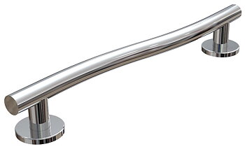 WAVE Contemporary Polished Stainless Steel Grab Rail 24" / 60cm